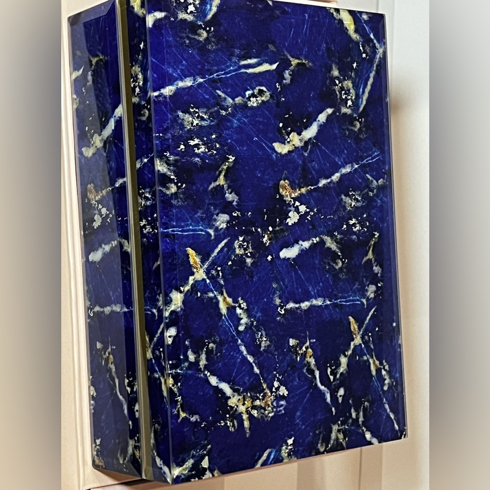 Lola Rose London Nikki Xx Lapis blue marble glass jewelry box